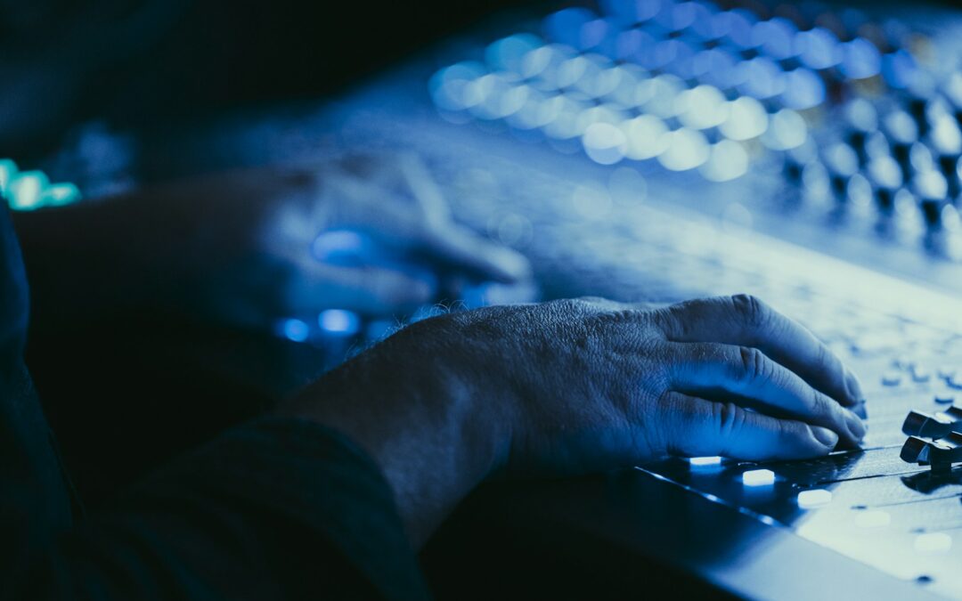 a close up of a person typing on a keyboard