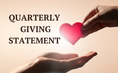 Upcoming Quarterly Giving Statements