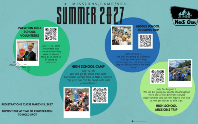 Exciting Summer Plans for Our 6th-12th Graders